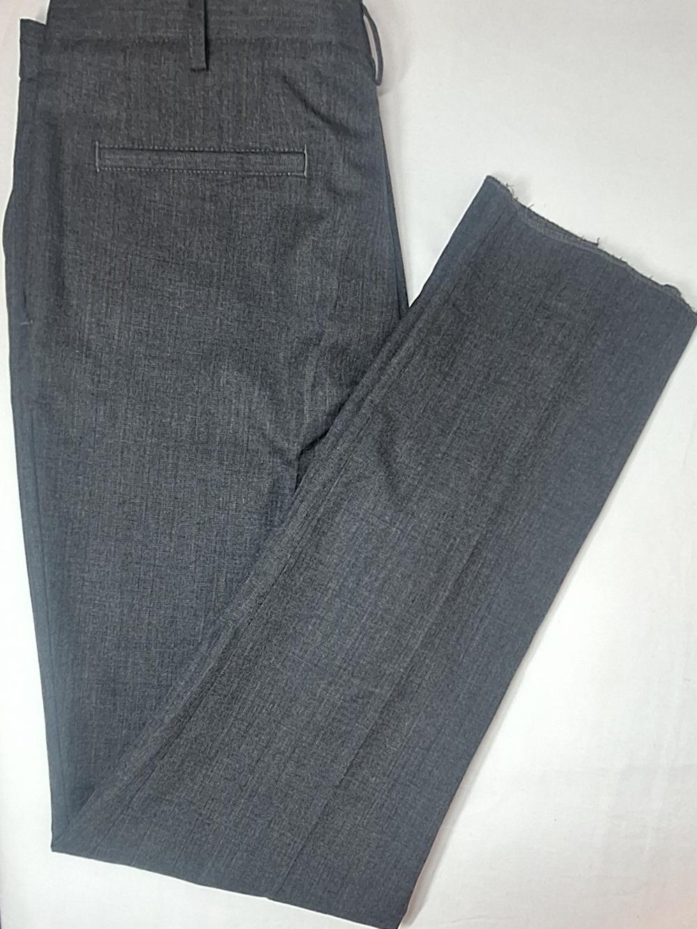Lightwood Gray Herringbone Dress Pants Super 120s Wool Cashmere Blend 36x32